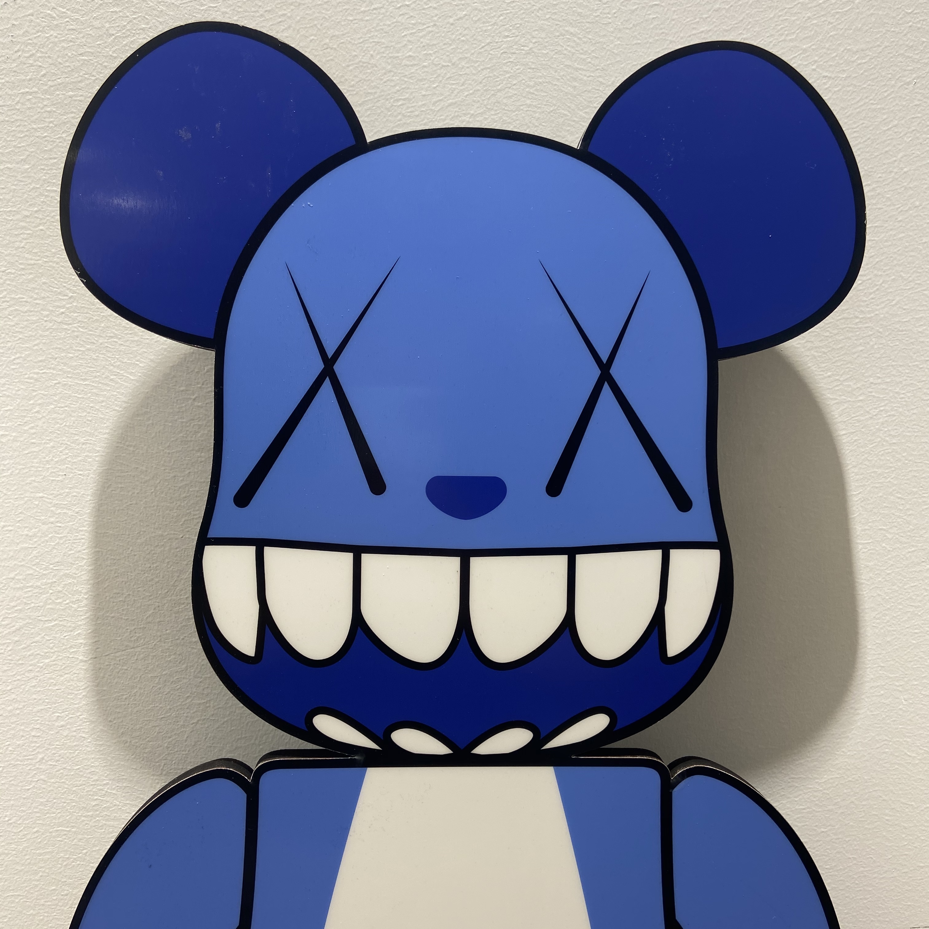 压扁积木熊bearbrick暴力熊木板画立体异形潮流扁平化现代装饰画