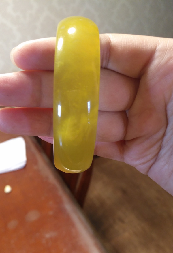 手镯陕西蓝田玉正正品天然黄金玉货姜玉石保健手饰