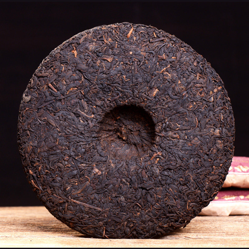 古陌茶叶 紫天老树紫芽茶云南勐海布朗山普洱茶熟茶饼茶357克