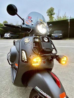 复古摩托车射灯日本piaaled进口改装辅助灯高摩托车车灯