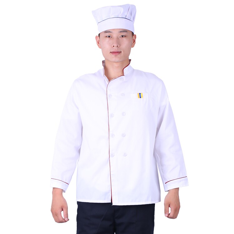 厨师服红工作服酒店糕点食品上衣男女长袖短袖酒店工作制服