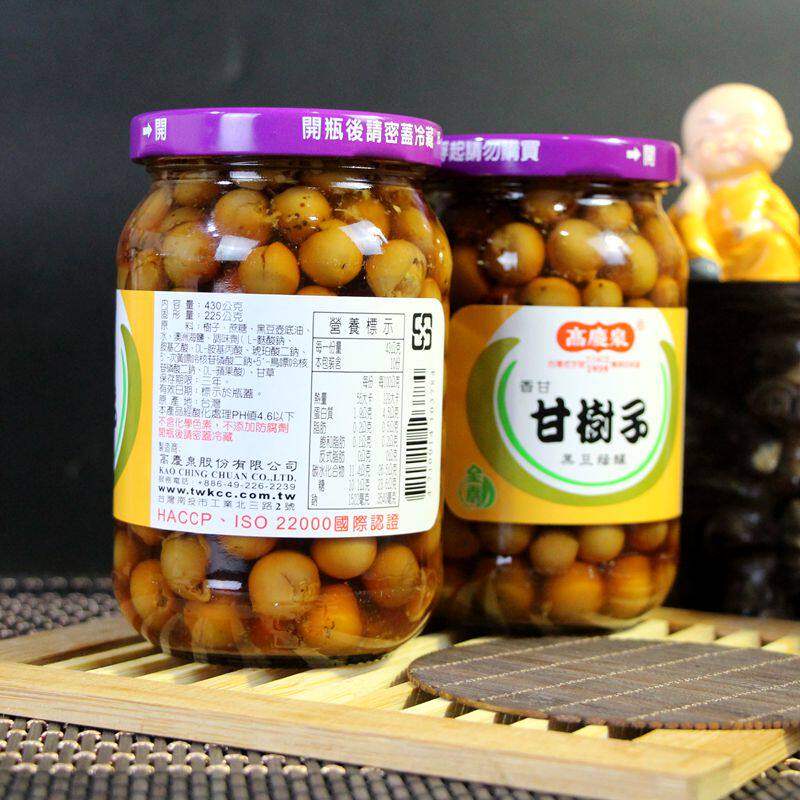 包邮!台湾进口罐头高庆泉甘树子破布子破布木蒸鱼调味料430g