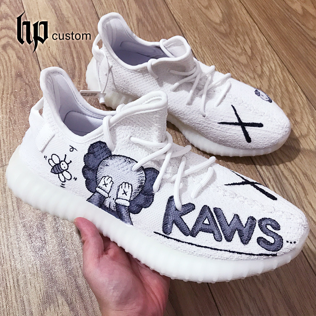 球鞋定制diy冰淇淋黄油椰子350手绘yeezy芝麻街kaws手绘鞋