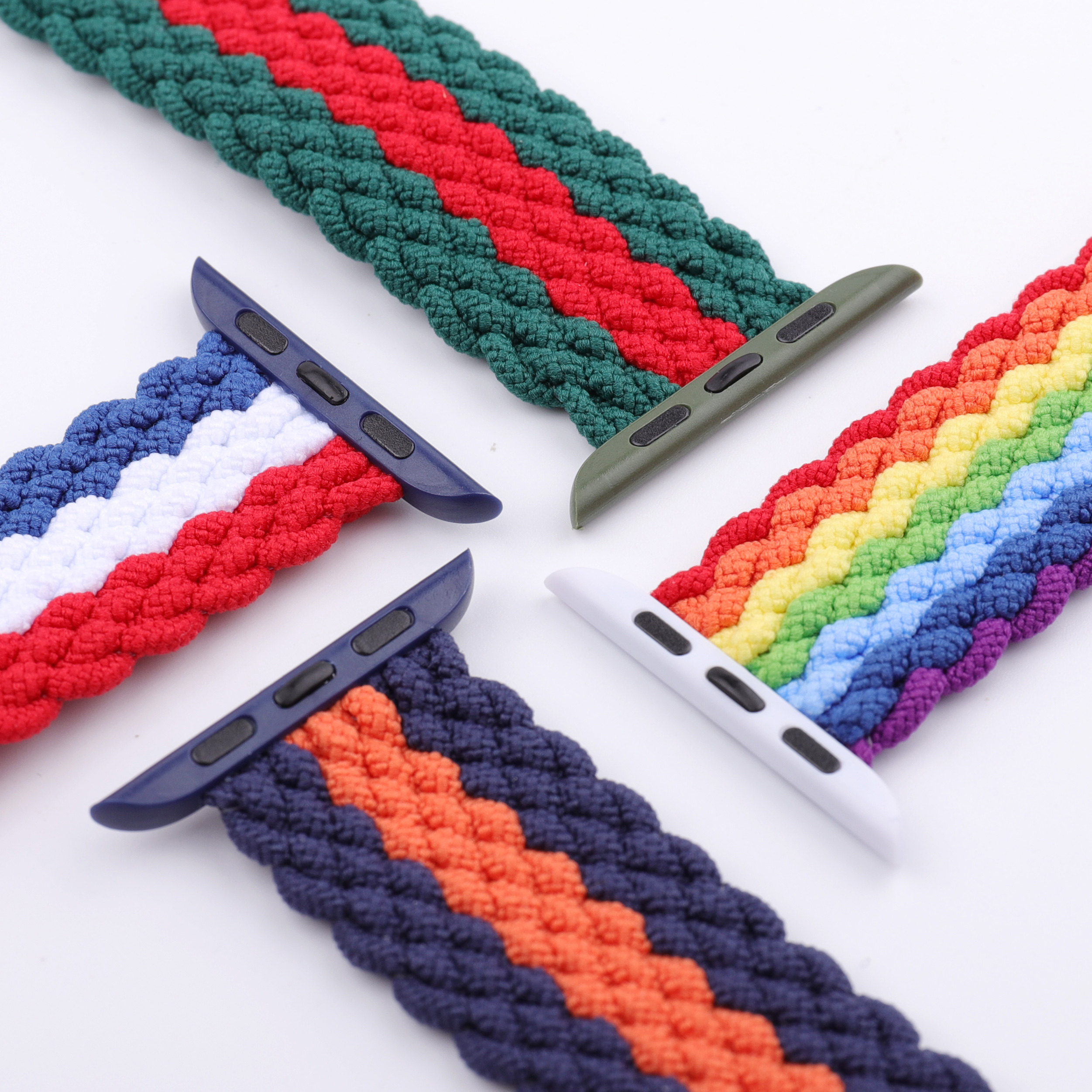 大锤数码竖纹编织表带适用applewatch4高弹柔韧新品智能手表手环表带