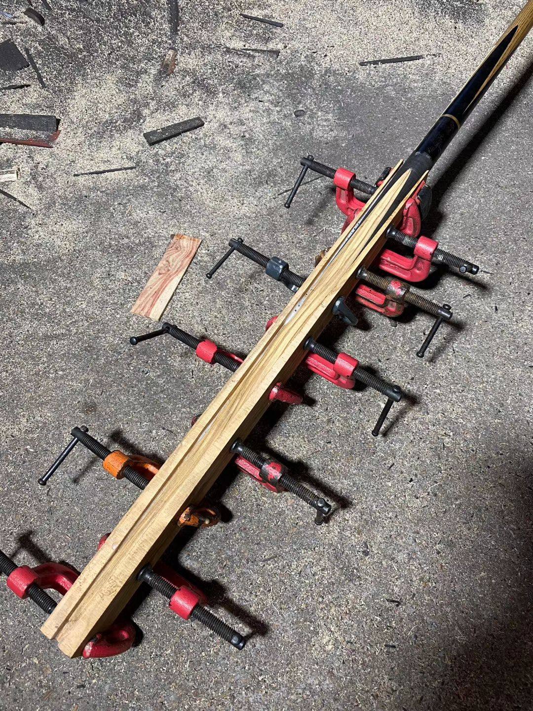 斯诺克系列台球手工杆通白蜡性能稳定粉象蛇纹木龙台球杆