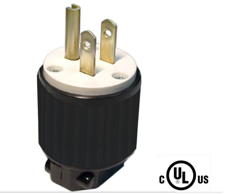 美标电源插座ul认证15a110v美规接线板插头弯头工业插头美国台湾