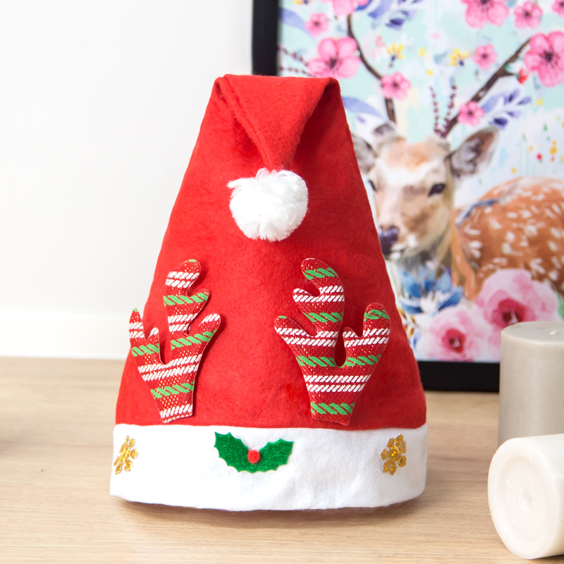 圣诞帽子成人圣诞儿童帽子装饰品派对幼儿园活动布置服饰道具批发
