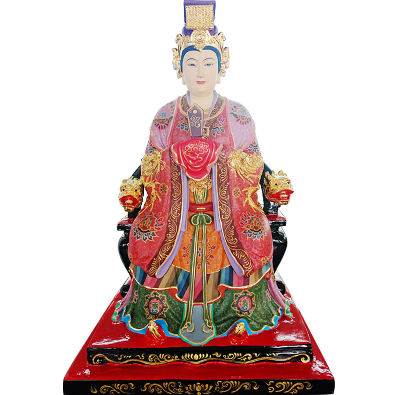 木雕王母娘娘神像瑶池金母木寺庙家用供奉西王母木雕