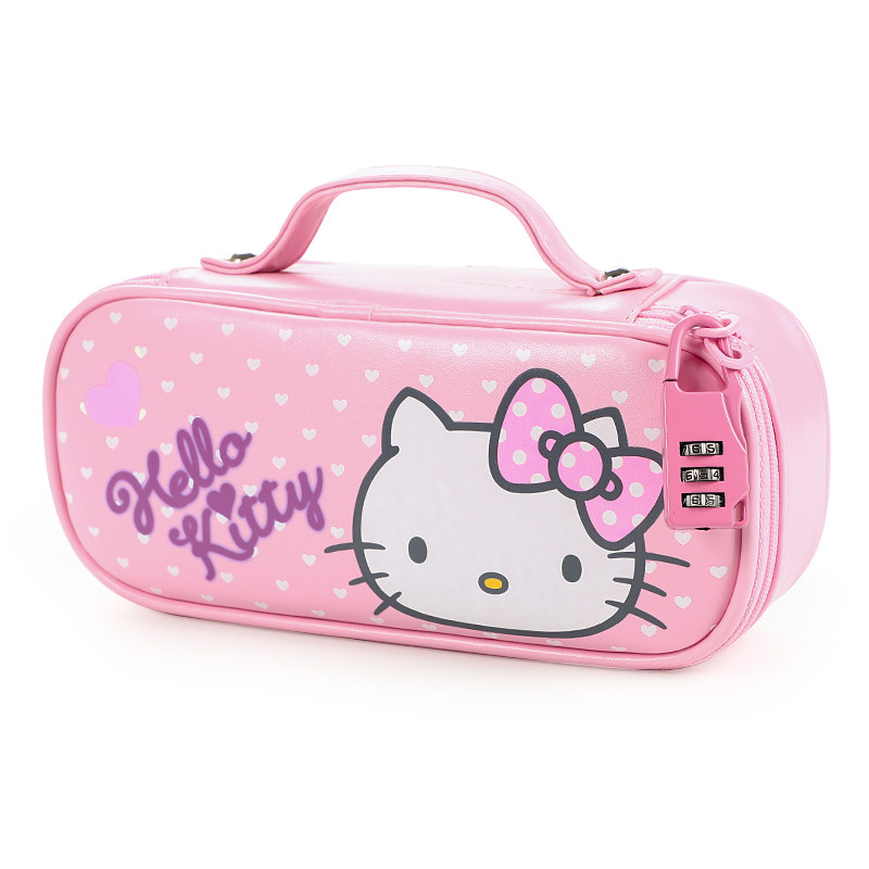 凯蒂猫儿童文具盒女小学生密码锁铅笔盒大容量文具袋女童笔袋可爱