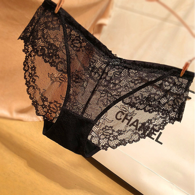 蕾丝内裤女夏季薄款镂空透明性感低腰甜美三角裤诱惑火辣女士内裤