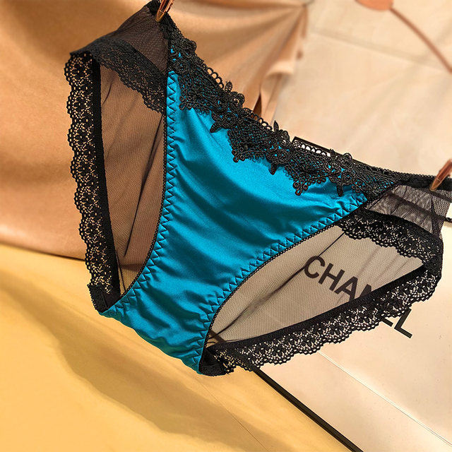 European and American court noble ladies' panties, mesh, silk satin, sexy lace panties, female temptation, cotton bottom crotch European and American court noble ladies' panties, mesh, silk satin, sexy lace panties, female temptation, cotton bottom crotch