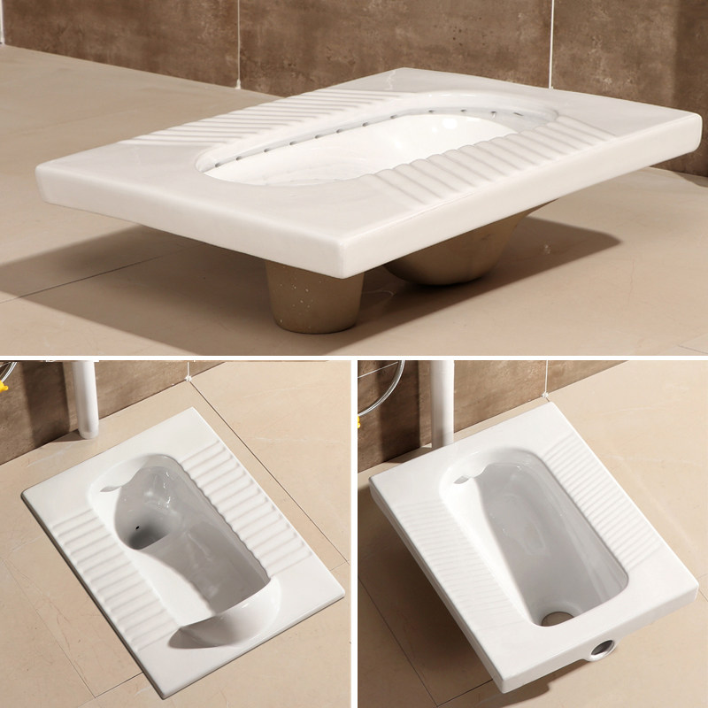 卫浴蹲便器水箱套装前后排挡板防臭薄蹲厕彩色水箱高压喷水枪