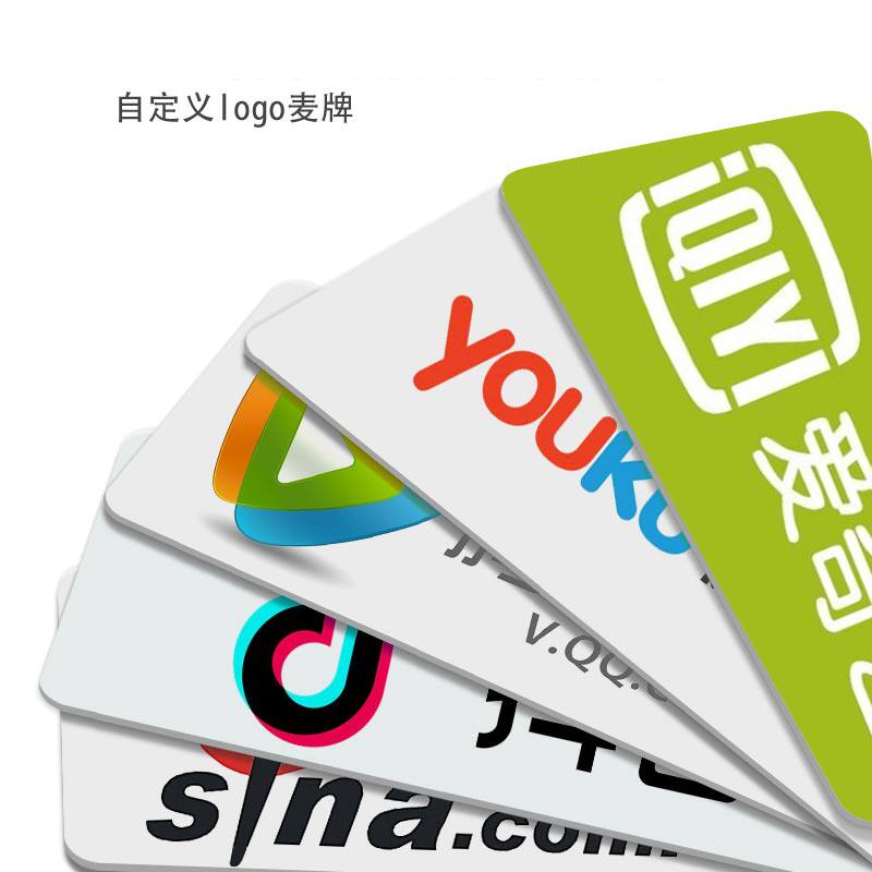 传声者台标亚克力采访话筒logo牌定制套台标麦克风广告牌麦牌贴