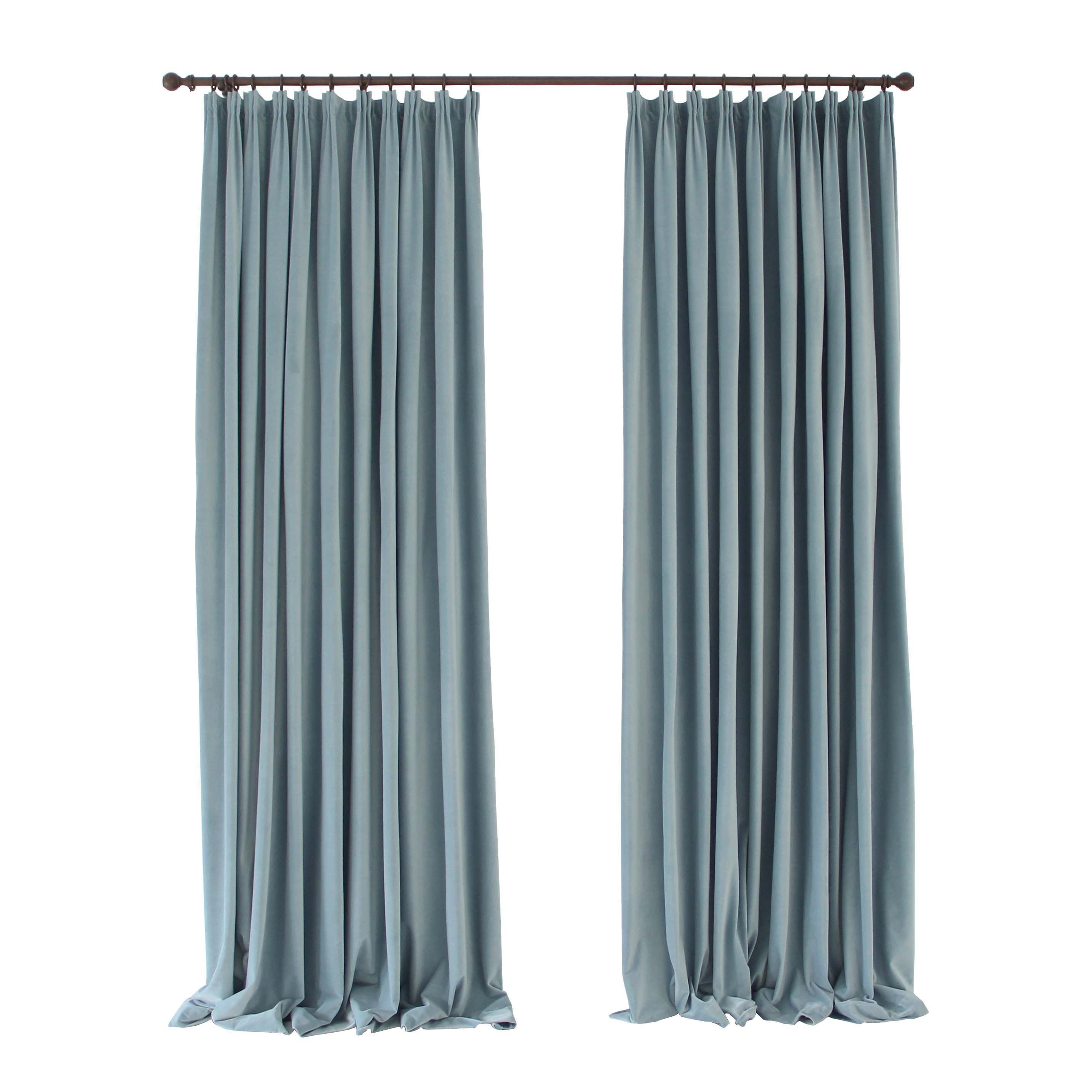 essen埃森湖光北欧丝绒德国棉绒加厚遮光窗帘定制窗帘