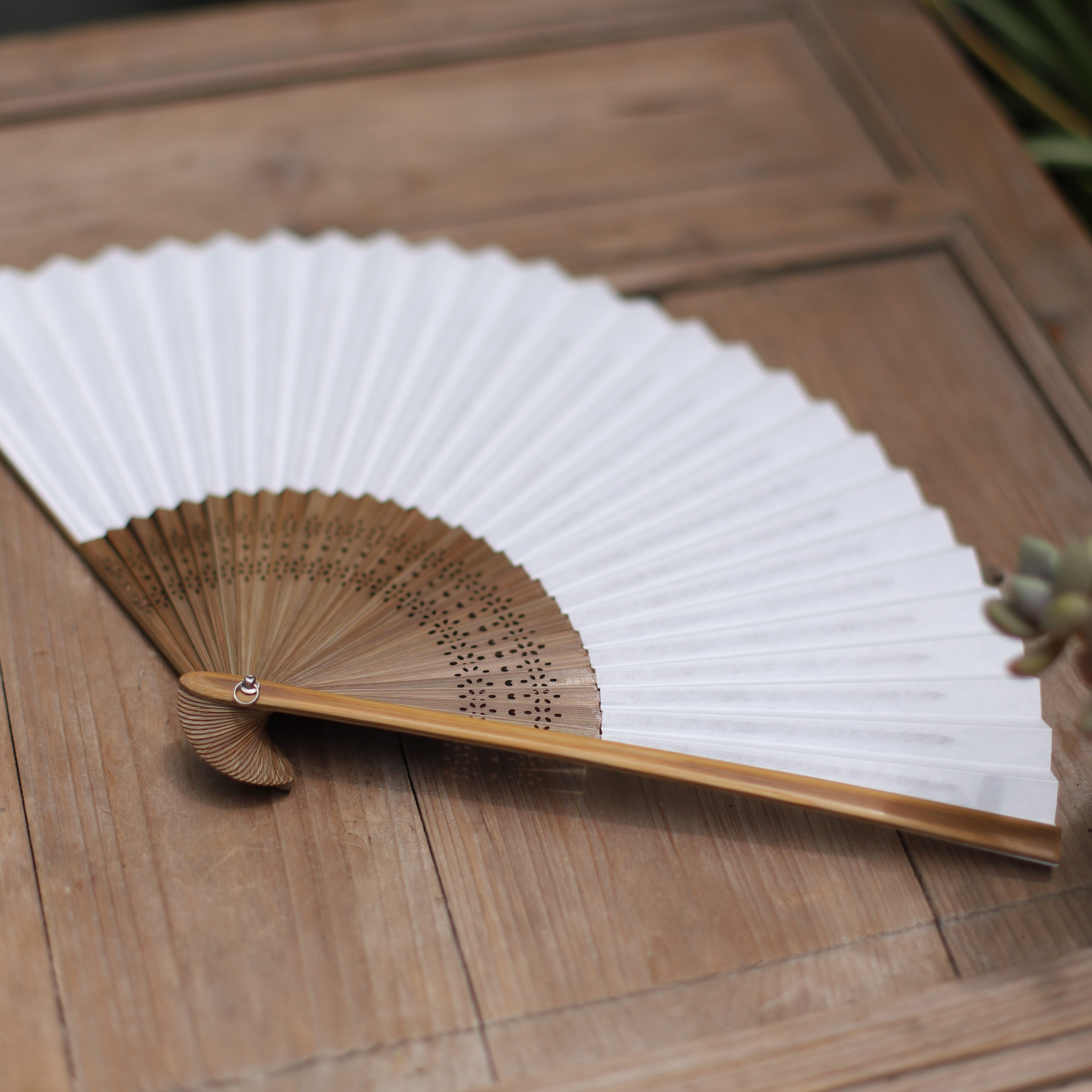 宣纸白色书法绘画折扇洒金纸面扇子书画双面扇子