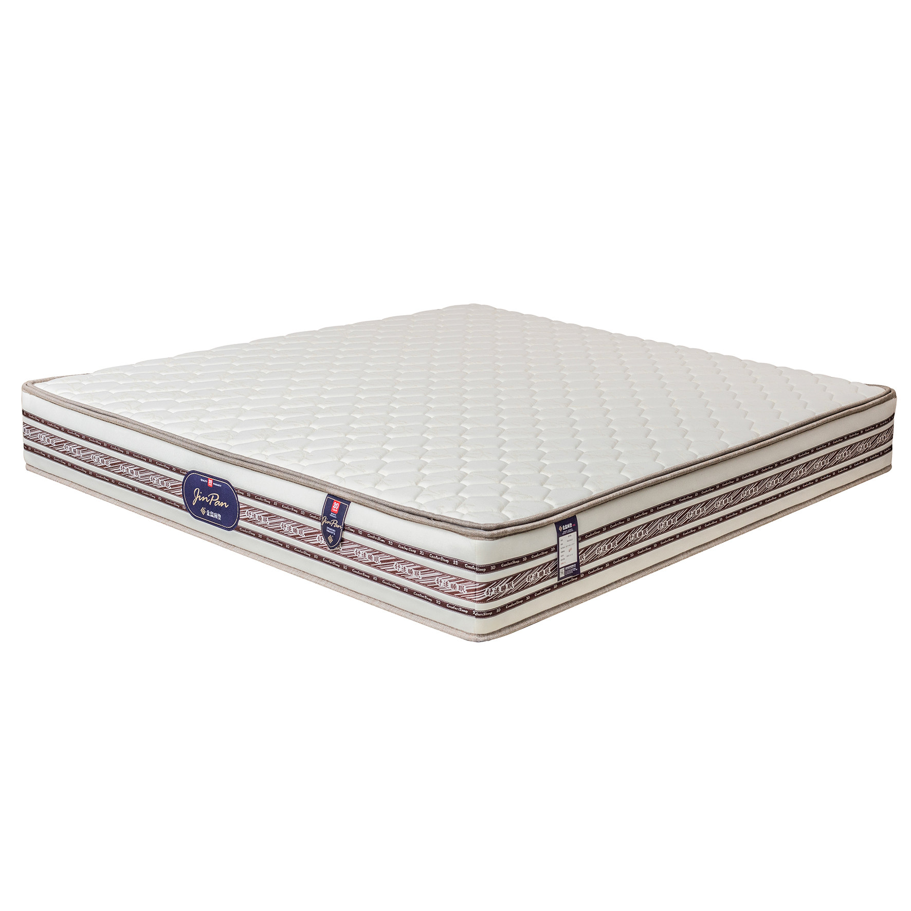 海南金盘床垫厂家直销爱琴海内胆保用20年加棕毛巾床垫