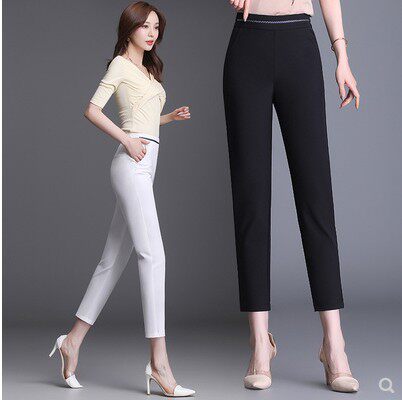 声雨竹女裤裤子2022年春夏新款女装专柜正品松紧休闲裤