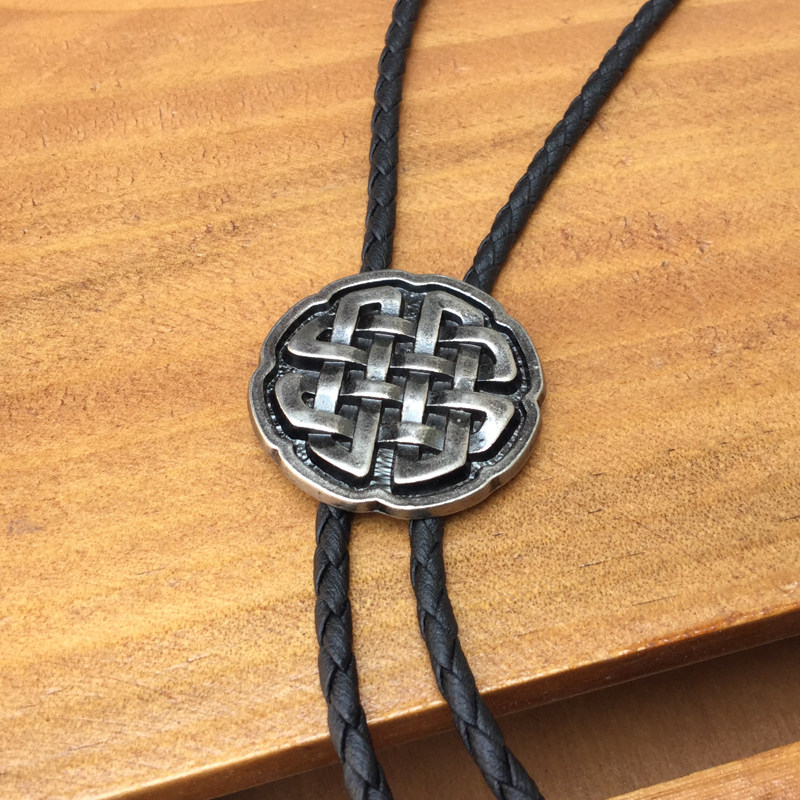 国潮中国唐草连心结卡尔特文休闲潮流波洛领带bolotie衬衣领绳结