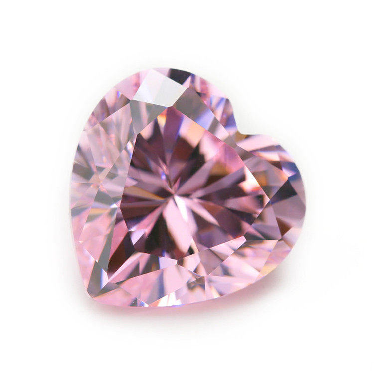 3x3 12x12mm 心形裸石粉色美甲diy配件梧州人造宝石 5a高级锆石 - 痕