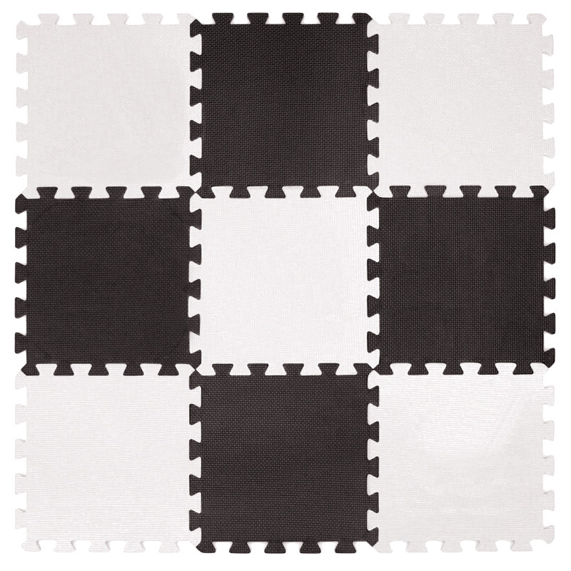 家用无味泡沫地垫拼接pe拼图房间纯色黑白地垫