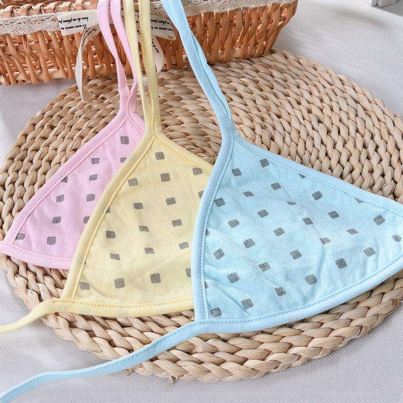 三条婴儿三角肚兜芦荟纤维06个月新生宝宝素色肚兜