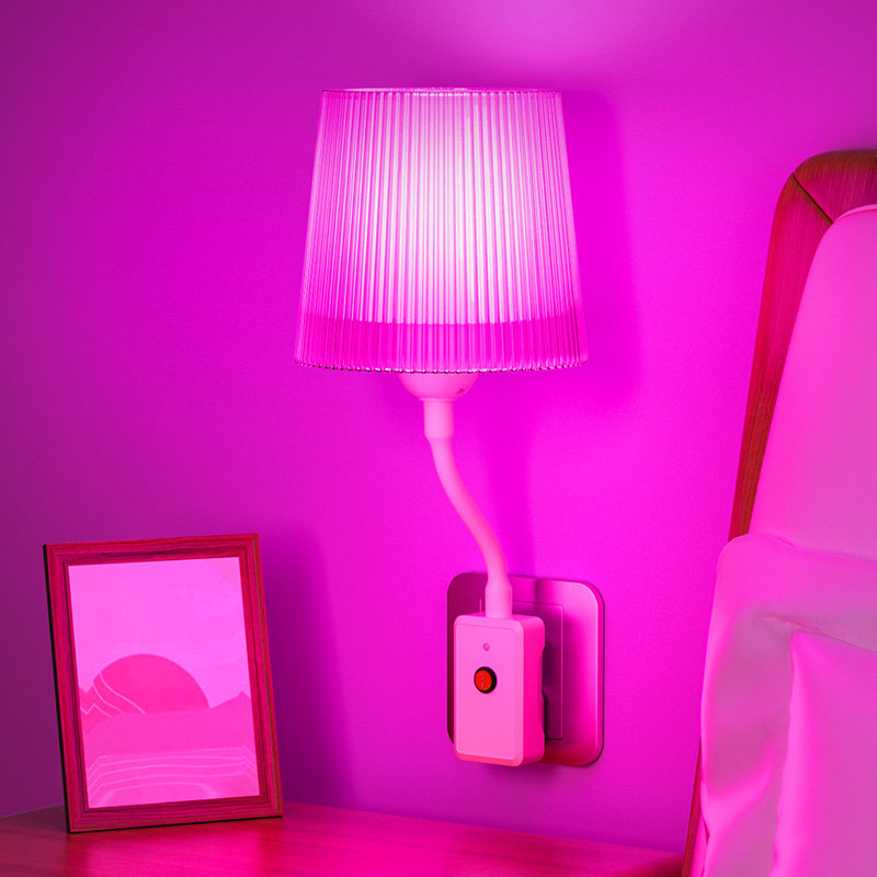 房间氛围卧室浪漫情调灯夫夫妻调情室内紫色小夜灯