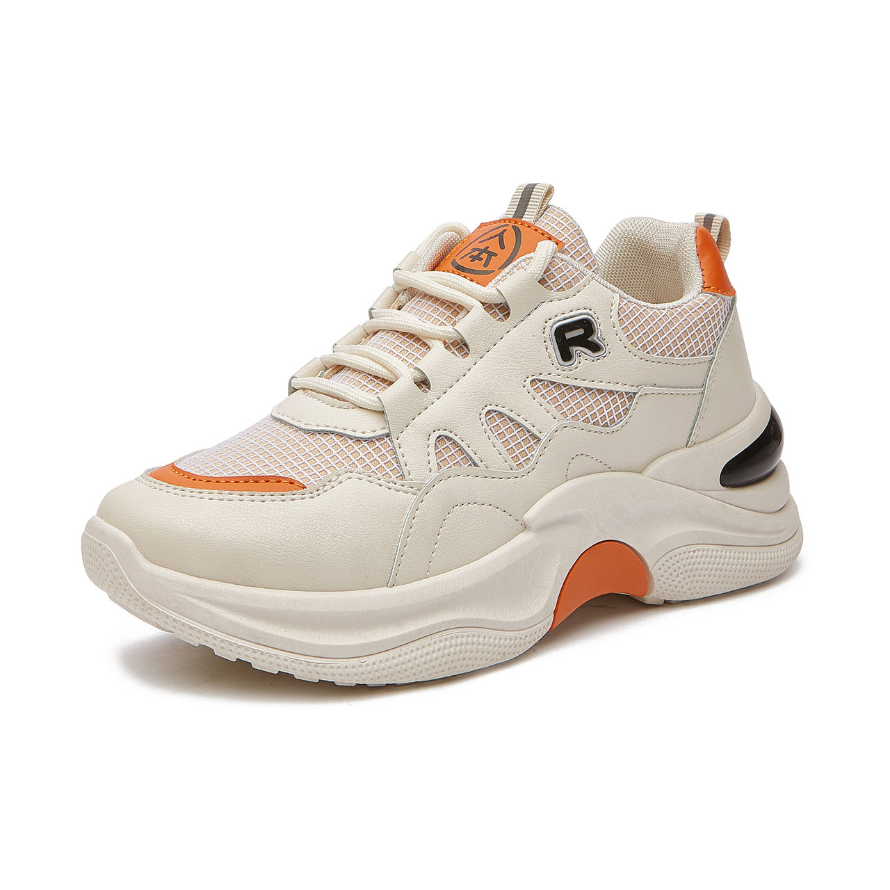 人本2020新品百搭厚底增高老爹鞋新款春网红超火运动鞋女ins爆款