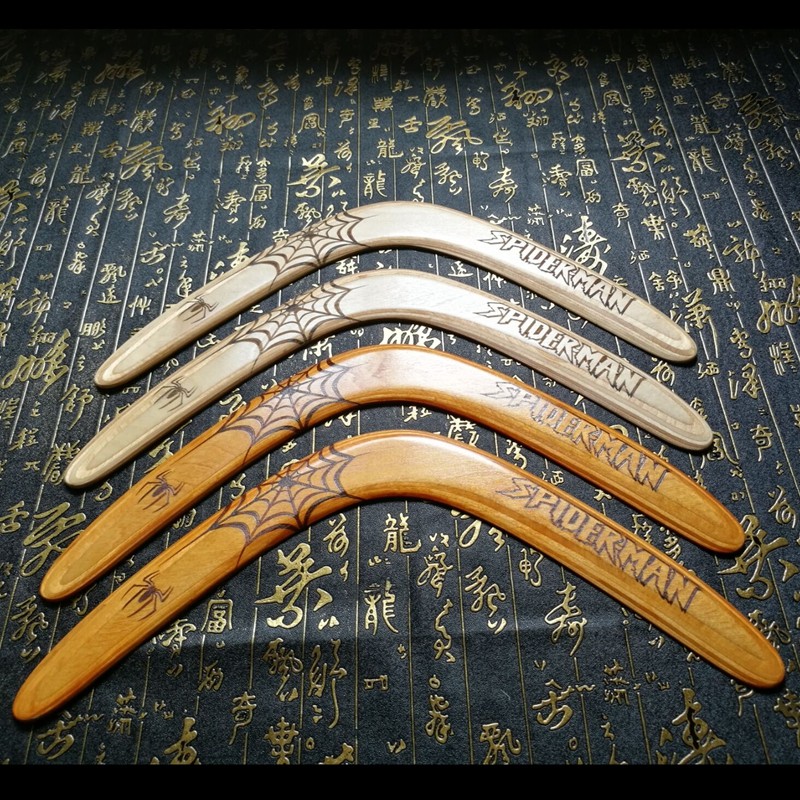 新品上架,特价促销!木质回旋镖 回力镖 飞去来器 回力标 蜘蛛侠