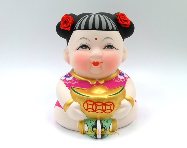 无锡惠山泥人泥娃娃精品摆件年年有余富贵吉祥年年有余富贵吉祥泥人