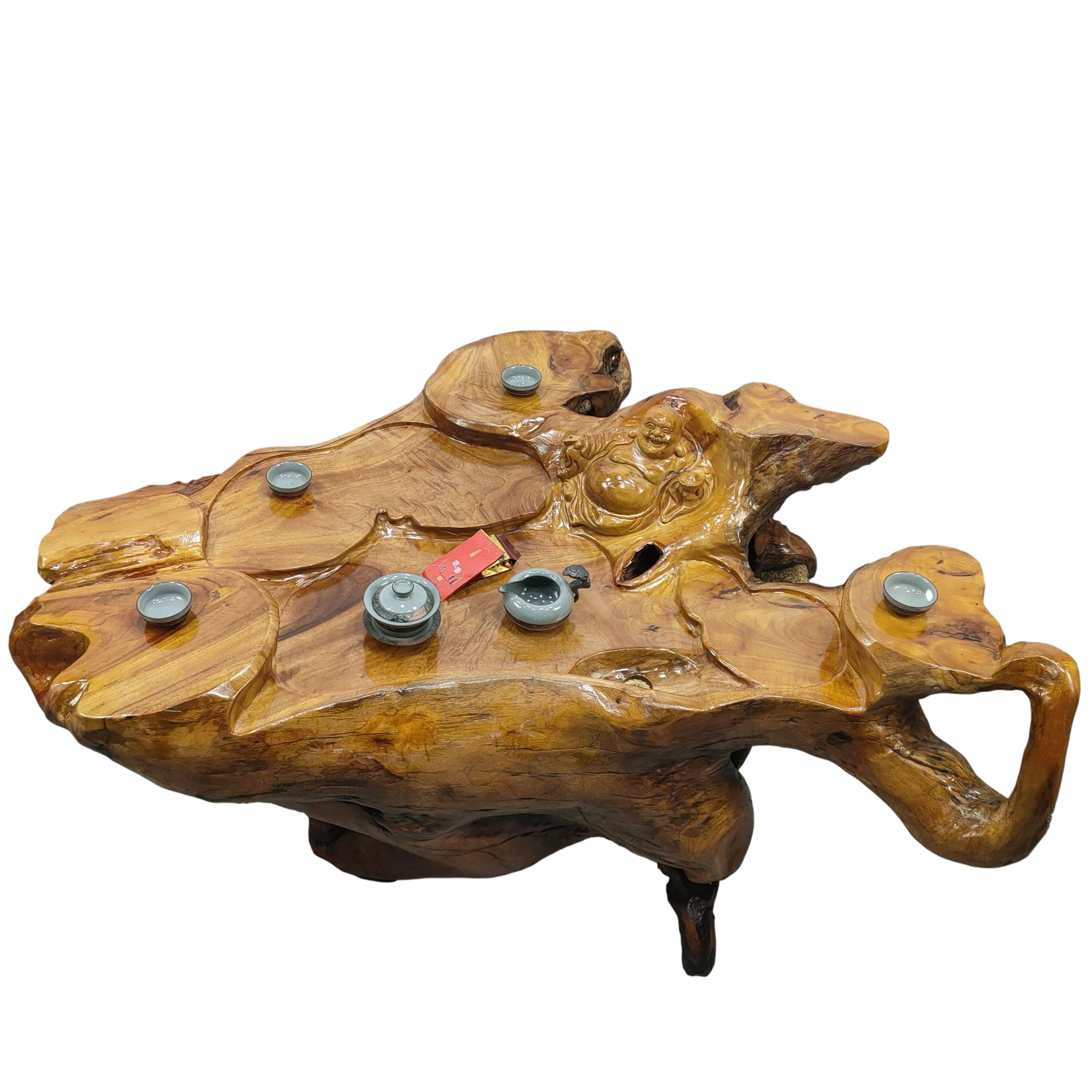 根雕茶海家用樟木木头香实木树根整体原木茶几根雕茶几