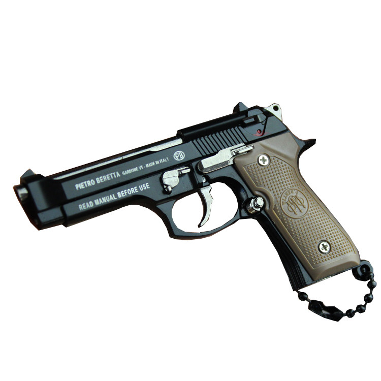 绝地求生和平精英武器beretta 92f模型吃鸡金属钥匙扣礼品挂件
