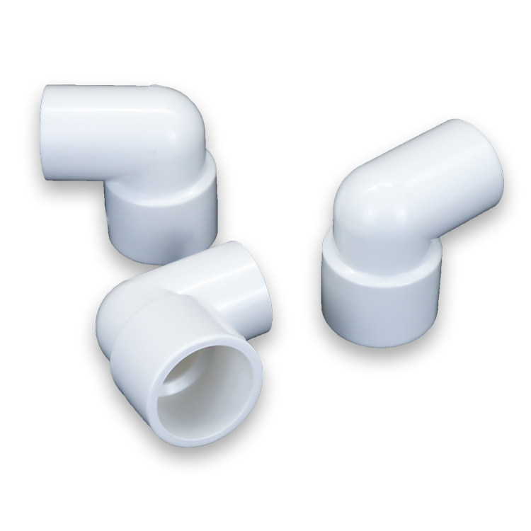 pvc异径弯头 90度变径 给水管u20 25 32 40 50 63 75 90 110大小