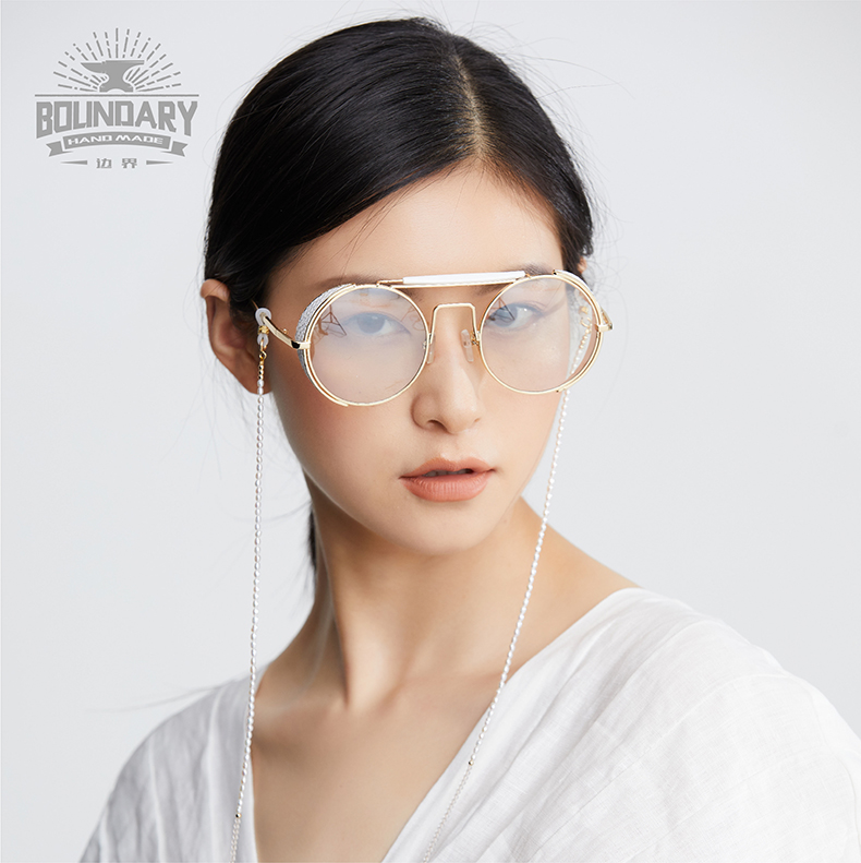 纯银珍珠眼镜链女挂脖复古个性墨镜链条时尚网红挂链眼镜防滑链潮