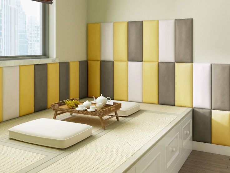 pu皮革幼儿园早教中心榻榻米墙围自粘防水软包背景墙软包