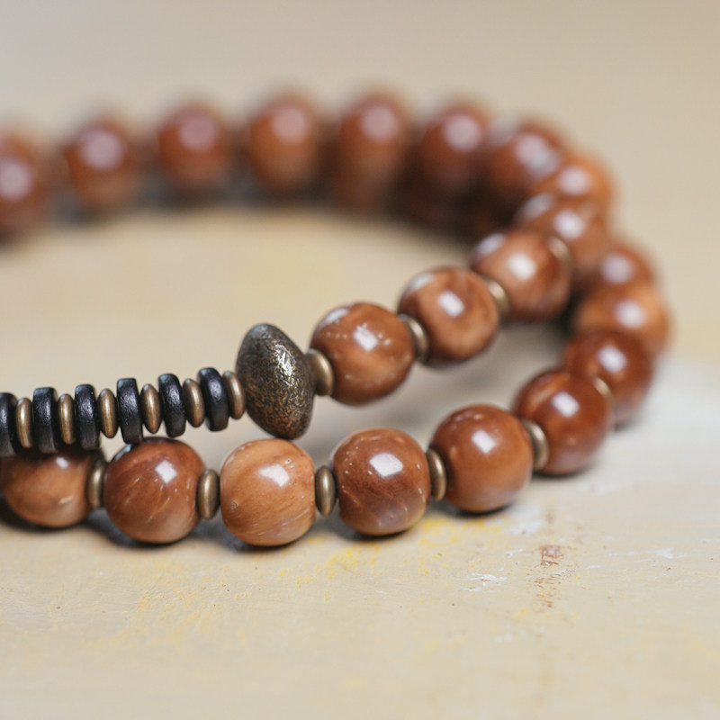 原创创高抛库克果珠子佛珠手串女复古民族风个性手串