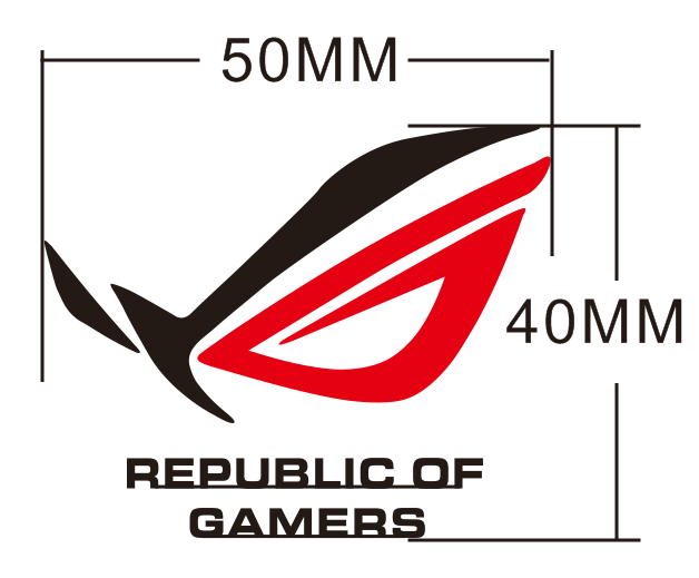 华硕金属asusrog玩家国度手机笔记本平板电脑机箱贴纸笔记本炫彩贴