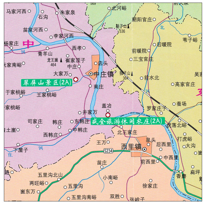 沂源县交通美观攻略指南旅游详图街道比例尺大比交通地图