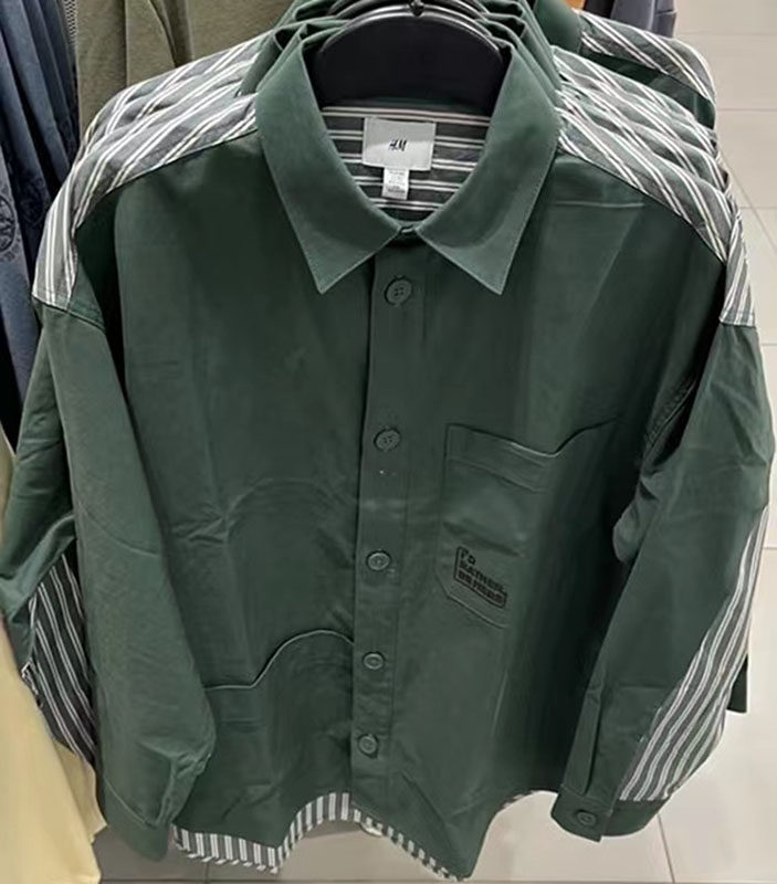 hm国内专柜正品代购男装2022款时尚春装休闲衬衫