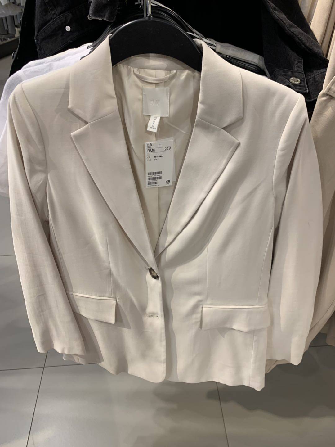 hm国内专柜正品代购女装2020新款春装翻领西装