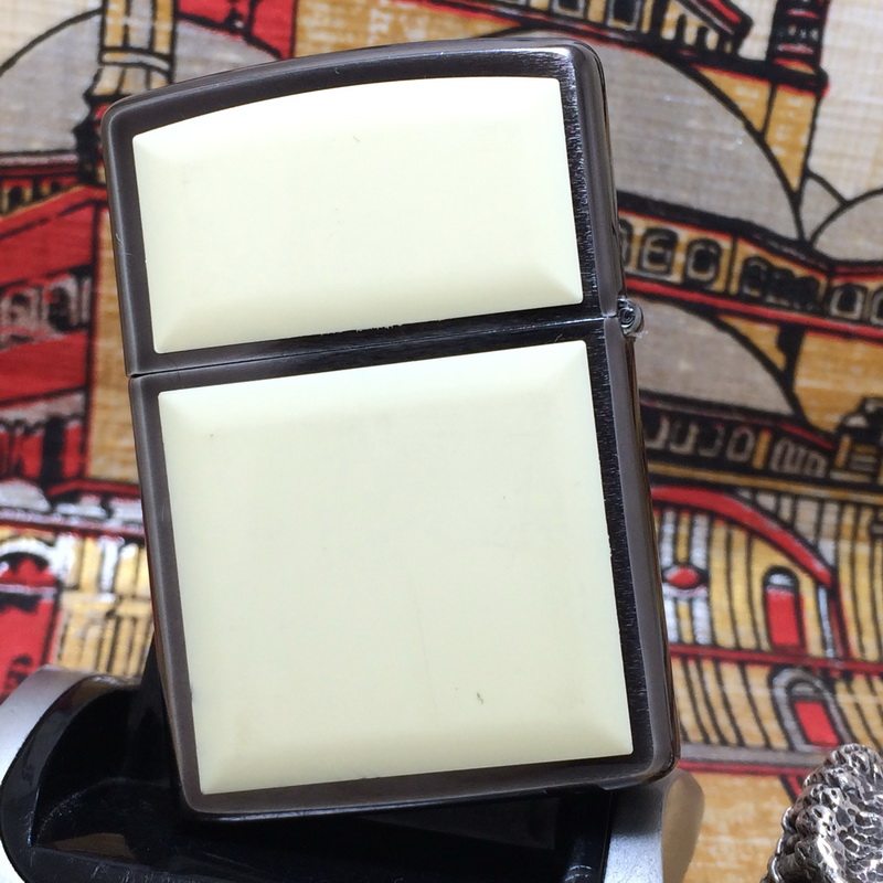 原装正版1992年全新午夜精雕白雅士雅士一帆风顺打火机zippo