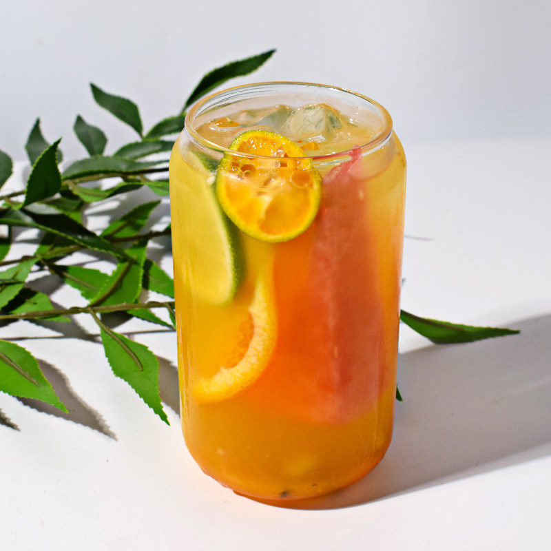 绿研毛尖茉莉绿茶奶茶店专用原料多肉葡萄柠檬茶水果茶茶底500g