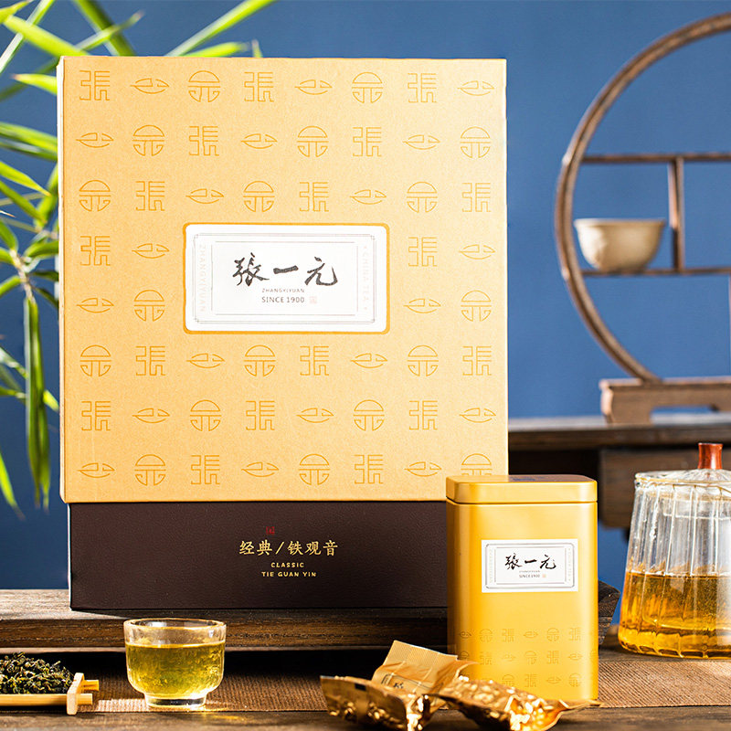 张一元茶叶乌龙茶铁观音礼盒盒装清享系列送礼礼品铁观音