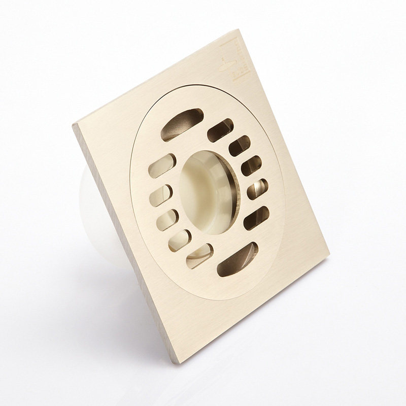 地漏潜水艇ltf4010x洗衣机全铜防臭超薄移位亚光两用地漏