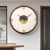 Brief modern solid wood hanging bell retro home mute clock hanging wall tennis red atmosphere clock 2023 new hanging table