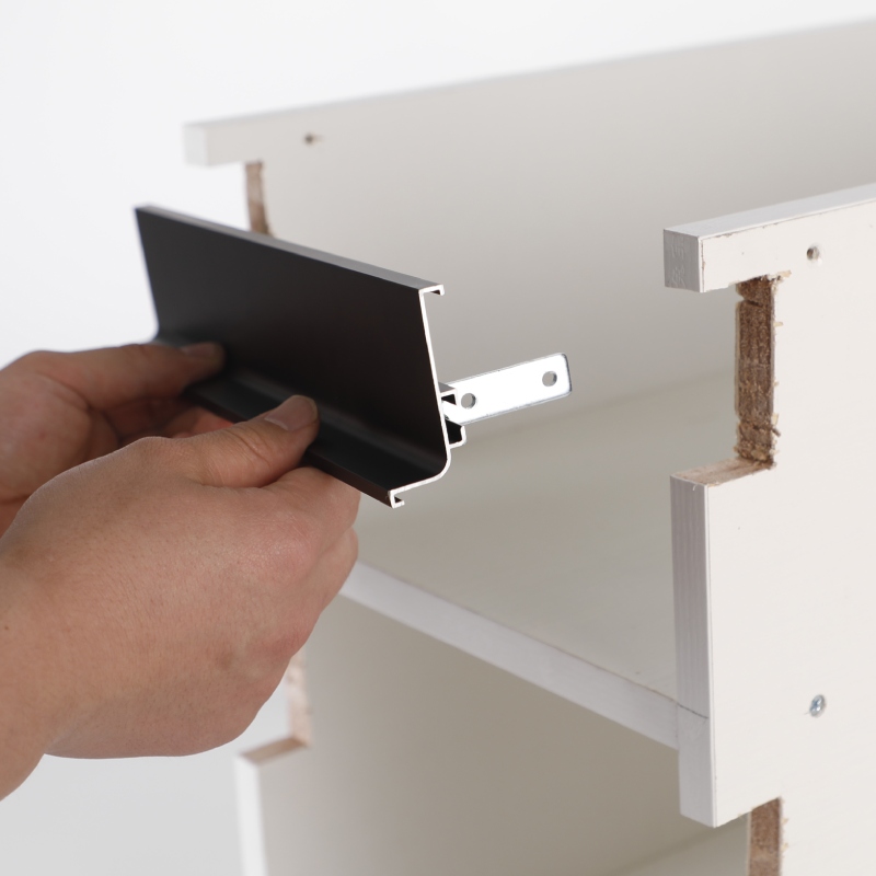 拉手配件铝合金橱柜柜体柜门型材厨柜隐藏嵌入式小拉手