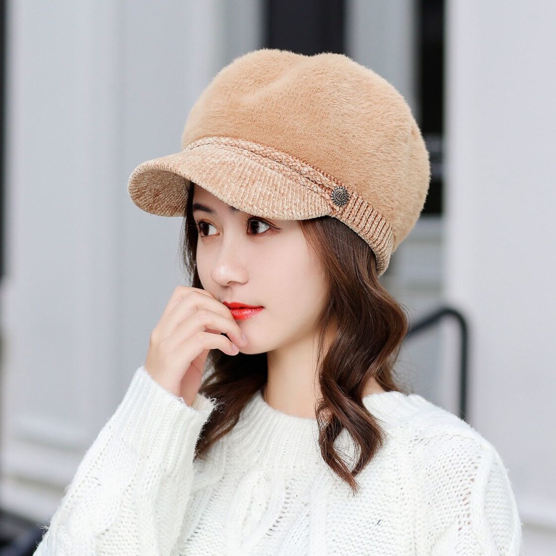 2020新款韩版帽子女时尚秋冬鸭舌帽休闲百搭出行帽子