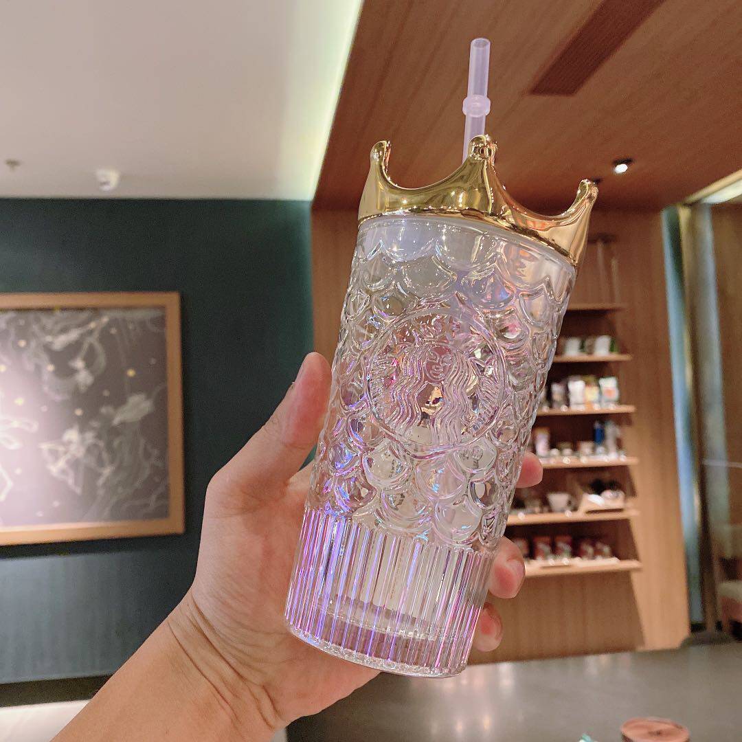 星巴克杯子2020新品周年美人鱼女神马克保温皇冠马克杯