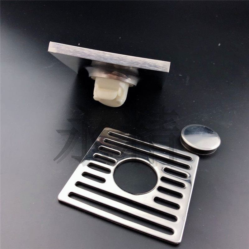 超薄地漏不锈钢速排排水方形厨房卫生间移位防臭地漏