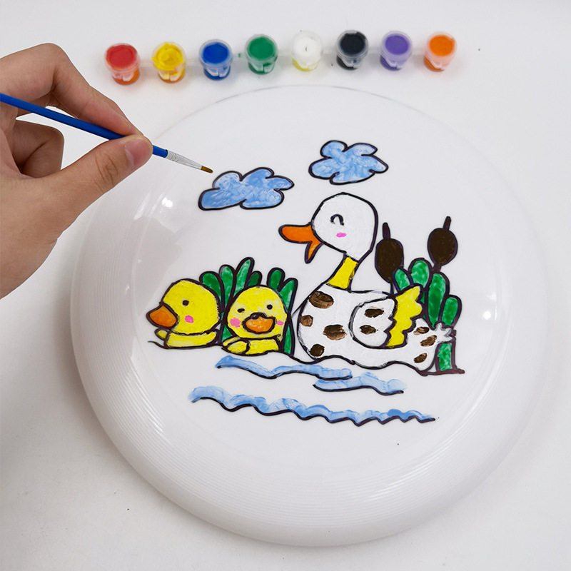 创意飞碟手工绘画儿童空白涂鸦飞盘diy彩绘飞盘