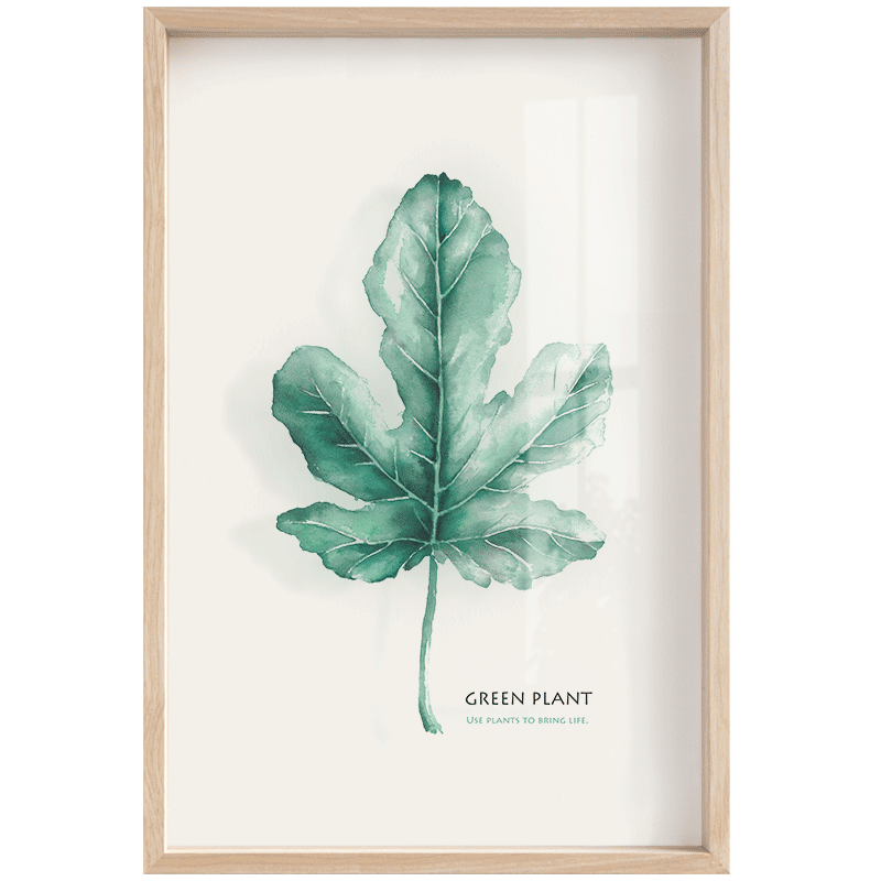 墙蛙ins北欧欧风透明挂画现代简约绿植玻璃装饰画现代装饰画